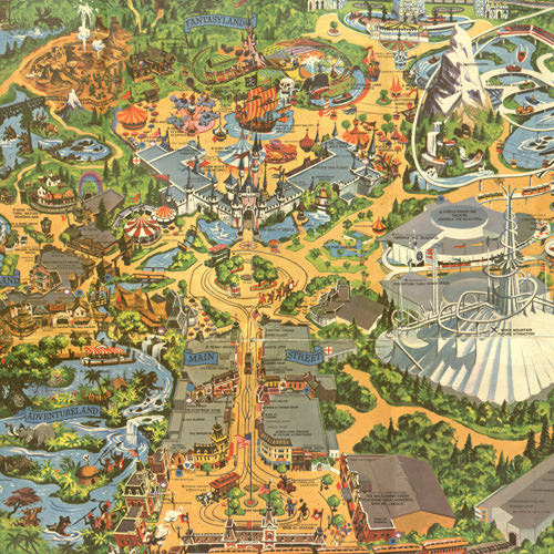 Disneyland Vintage Map