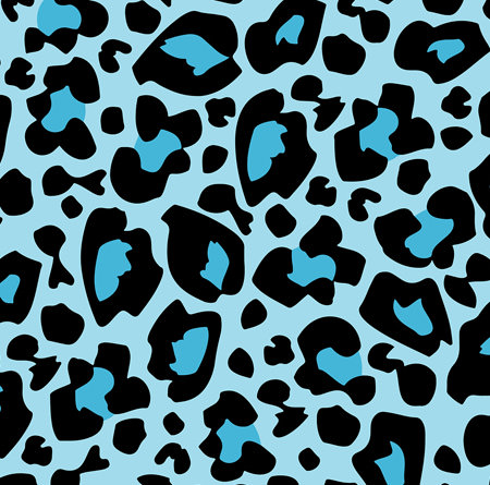 Ken's Bright Blue Leopard Print 