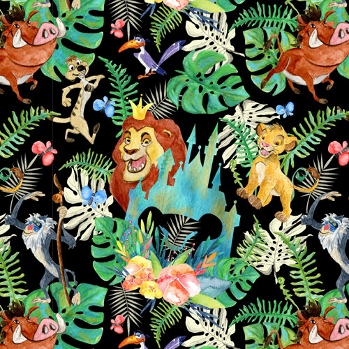 Watercolor Lion King Jungle