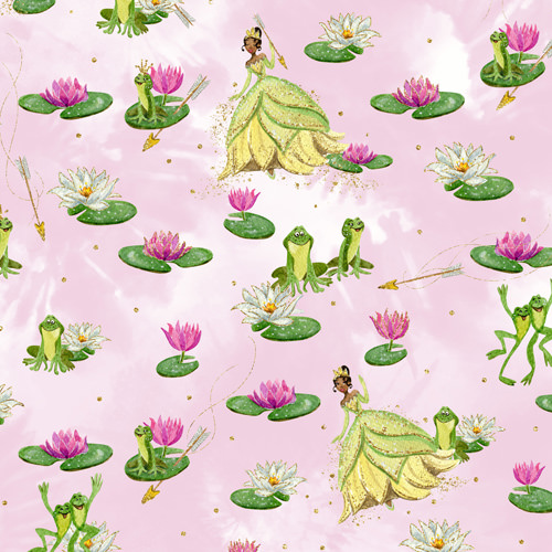 Watercolor Princess Tiana & The Frog