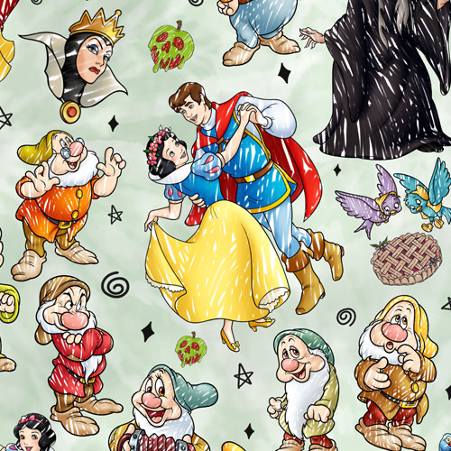 Snow White And The Seven Dwarfs Sketched