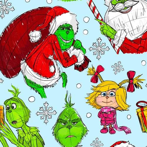 Sketched Grinchy Christmas