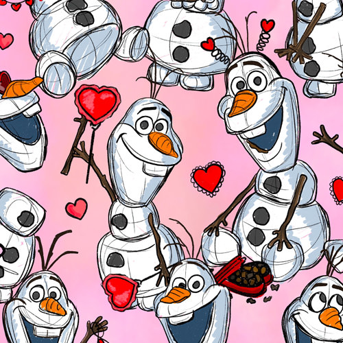 Sketched Olaf Valentine's Day
