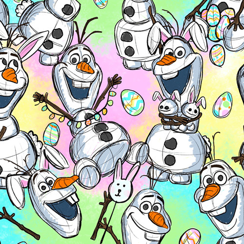 Sketched Olaf Easter