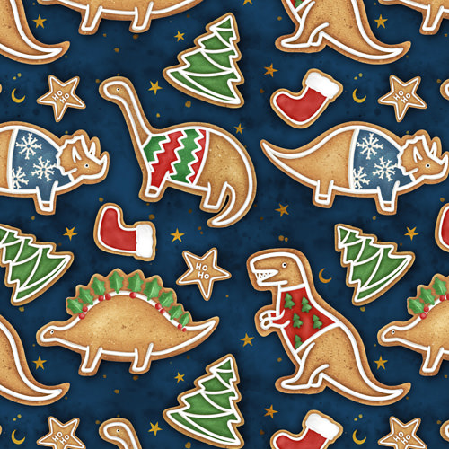 Gingerbread Cookie Christmas Dinosaurs