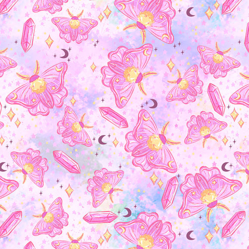 Pink Crystal Lunar Moths