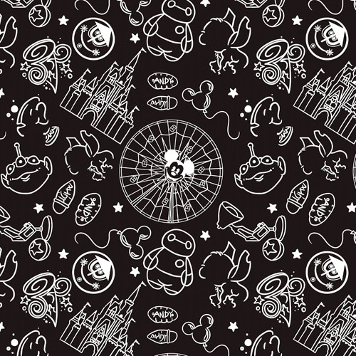 Monochrome Disneyland Icons