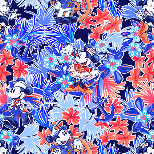 Navy Floral Disney Cruise